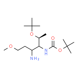 ChemSpider 2D Image | 4-Amino-1,3,4,5-tetradeoxy-6-O-methyl-2-O-(2-methyl-2-propanyl)-3-({[(2-methyl-2-propanyl)oxy]carbonyl}amino)-D-glycero-hexitol | C16H34N2O4