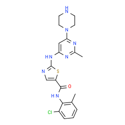 ChemSpider 2D Image | N-Deshydroxyethyl Dasatinib | C20H22ClN7OS