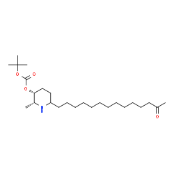 ChemSpider 2D Image | (2R,3R)-2-Methyl-6-(13-oxotetradecyl)-3-piperidinyl 2-methyl-2-propanyl carbonate | C25H47NO4