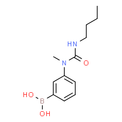 ChemSpider 2D Image | {3-[(Butylcarbamoyl)(methyl)amino]phenyl}boronic acid | C12H19BN2O3