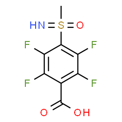 ChemSpider 2D Image | 2,3,5,6-Tetrafluoro-4-(S-methylsulfonimidoyl)benzoic acid | C8H5F4NO3S