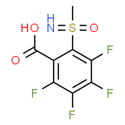ChemSpider 2D Image | 2,3,4,5-Tetrafluoro-6-(S-methylsulfonimidoyl)benzoic acid | C8H5F4NO3S