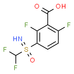 ChemSpider 2D Image | 3-[S-(Difluoromethyl)sulfonimidoyl]-2,6-difluorobenzoic acid | C8H5F4NO3S