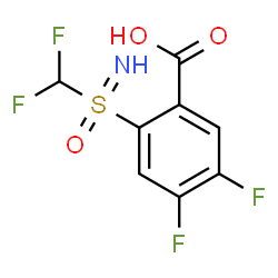 ChemSpider 2D Image | 2-[S-(Difluoromethyl)sulfonimidoyl]-4,5-difluorobenzoic acid | C8H5F4NO3S