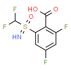 ChemSpider 2D Image | 2-[S-(Difluoromethyl)sulfonimidoyl]-4,6-difluorobenzoic acid | C8H5F4NO3S