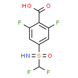 ChemSpider 2D Image | 4-[S-(Difluoromethyl)sulfonimidoyl]-2,6-difluorobenzoic acid | C8H5F4NO3S