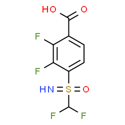 ChemSpider 2D Image | 4-[S-(Difluoromethyl)sulfonimidoyl]-2,3-difluorobenzoic acid | C8H5F4NO3S