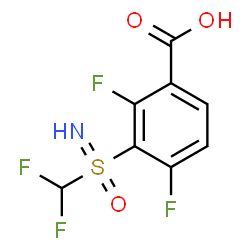 ChemSpider 2D Image | 3-[S-(Difluoromethyl)sulfonimidoyl]-2,4-difluorobenzoic acid | C8H5F4NO3S