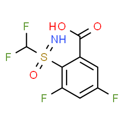 ChemSpider 2D Image | 2-[S-(Difluoromethyl)sulfonimidoyl]-3,5-difluorobenzoic acid | C8H5F4NO3S