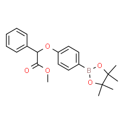 ChemSpider 2D Image | Methyl phenyl[4-(4,4,5,5-tetramethyl-1,3,2-dioxaborolan-2-yl)phenoxy]acetate | C21H25BO5