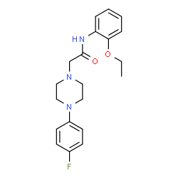 ChemSpider 2D Image | N-(2-Ethoxyphenyl)-2-[4-(4-fluorophenyl)-1-piperazinyl]acetamide | C20H24FN3O2