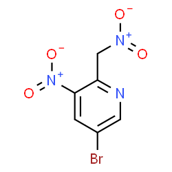 ChemSpider 2D Image | 5-Bromo-3-nitro-2-(nitromethyl)pyridine | C6H4BrN3O4
