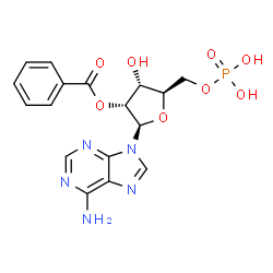 ChemSpider 2D Image | 2'-O-Benzoyladenosine 5'-(dihydrogen phosphate) | C17H18N5O8P