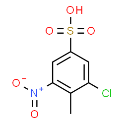 ChemSpider 2D Image | 3-Chloro-4-methyl-5-nitrobenzenesulfonic acid | C7H6ClNO5S