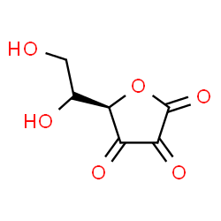 ChemSpider 2D Image | (5R)-5-[(1R)-1,2-Dihydroxyethyl]-2,3,4(5H)-furantrione | C6H6O6