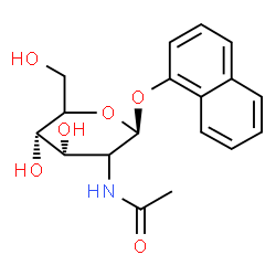 ChemSpider 2D Image | 1-Naphthyl 2-acetamido-2-deoxy-beta-D-erythro-hexopyranoside | C18H21NO6