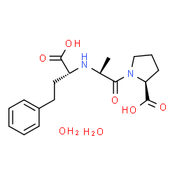 ChemSpider 2D Image | N-[(1R)-1-Carboxy-3-phenylpropyl]-D-alanyl-L-proline dihydrate | C18H28N2O7