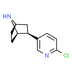 ChemSpider 2D Image | (1R,2S,4R)-2-(6-Chloro-3-pyridinyl)-7-azabicyclo[2.2.1]heptane | C11H13ClN2