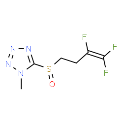 ChemSpider 2D Image | 1-Methyl-5-[(3,4,4-trifluoro-3-buten-1-yl)sulfinyl]-1H-tetrazole | C6H7F3N4OS