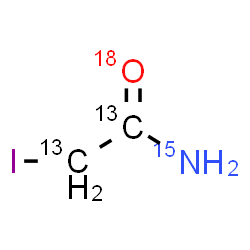 ChemSpider 2D Image | 2-Iodo(~13~C_2_,~15~N,~18~O)acetamide | 13C2H4I15N18O