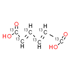 ChemSpider 2D Image | (~13~C_6_)-2,4-Hexadienedioic acid | 13C6H6O4