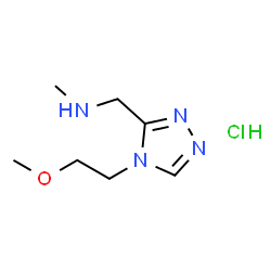 ChemSpider 2D Image | 1-[4-(2-Methoxyethyl)-4H-1,2,4-triazol-3-yl]-N-methylmethanamine hydrochloride (1:1) | C7H15ClN4O