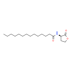 ChemSpider 2D Image | N-[(3R)-2-Oxotetrahydro-3-furanyl]tetradecanamide | C18H33NO3