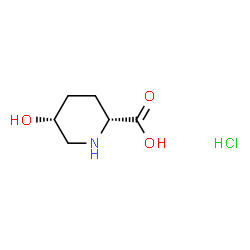 ChemSpider 2D Image | (2R,5R)-5-Hydroxy-2-piperidinecarboxylic acid hydrochloride (1:1) | C6H12ClNO3