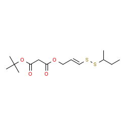 ChemSpider 2D Image | (2E)-3-(sec-Butyldisulfanyl)-2-propen-1-yl 2-methyl-2-propanyl malonate | C14H24O4S2