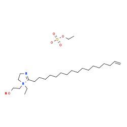 ChemSpider 2D Image | 1-Ethyl-2-(16-heptadecen-1-yl)-1-(2-hydroxyethyl)-4,5-dihydro-1H-imidazol-1-ium ethyl sulfate | C26H52N2O5S