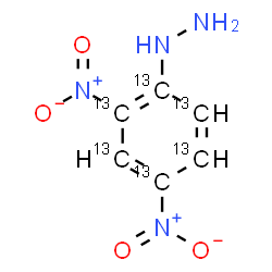 ChemSpider 2D Image | [2,4-Dinitro(~13~C_6_)phenyl]hydrazine | 13C6H6N4O4