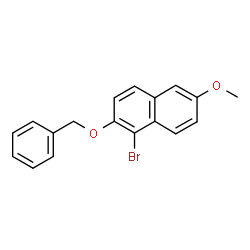 ChemSpider 2D Image | 2-(Benzyloxy)-1-bromo-6-methoxynaphthalene | C18H15BrO2