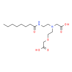 ChemSpider 2D Image | N-[2-(Carboxymethoxy)ethyl]-N-[2-(octanoylamino)ethyl]glycine | C16H30N2O6