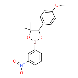 ChemSpider 2D Image | 5-(4-Methoxyphenyl)-4,4-dimethyl-2-(3-nitrophenyl)-1,3,2-dioxaborolane | C17H18BNO5