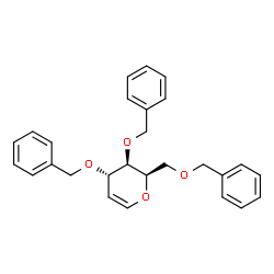 ChemSpider 2D Image | 1,5-Anhydro-3,4,6-tri-O-benzyl-2-deoxy-D-xylo-hex-1-enitol | C27H28O4