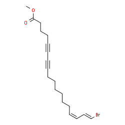 ChemSpider 2D Image | Methyl (15Z,17E)-18-bromo-15,17-octadecadiene-5,7-diynoate | C19H25BrO2