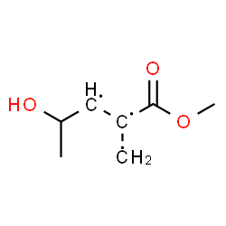 ChemSpider 2D Image | 4-Hydroxy-2-(methoxycarbonyl)-1,2,3-pentanetriyl | C7H11O3
