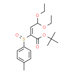 ChemSpider 2D Image | 2-Methyl-2-propanyl (2E)-4,4-diethoxy-2-[(4-methylphenyl)sulfinyl]-2-butenoate | C19H28O5S