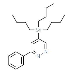 ChemSpider 2D Image | 3-Phenyl-5-(tributylstannyl)pyridazine | C22H34N2Sn
