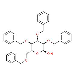 ChemSpider 2D Image | 2,3,4,6-Tetra-O-benzyl-alpha-D-glucopyranose | C34H36O6