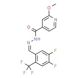 ChemSpider 2D Image | N'-{(Z)-[4,5-Difluoro-2-(trifluoromethyl)phenyl]methylene}-2-methoxyisonicotinohydrazide | C15H10F5N3O2