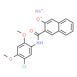 ChemSpider 2D Image | Sodium 3-[(5-chloro-2,4-dimethoxyphenyl)carbamoyl]-2-naphthalenolate | C19H15ClNNaO4