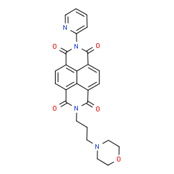 ChemSpider 2D Image | 2-[3-(4-Morpholinyl)propyl]-7-(2-pyridinyl)benzo[lmn][3,8]phenanthroline-1,3,6,8(2H,7H)-tetrone | C26H22N4O5