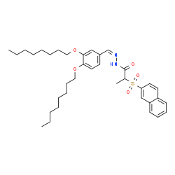 ChemSpider 2D Image | N'-{(Z)-[3,4-Bis(octyloxy)phenyl]methylene}-2-(2-naphthylsulfonyl)propanehydrazide | C36H50N2O5S