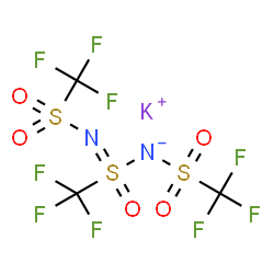 ChemSpider 2D Image | Potassium [(trifluoromethyl)sulfonyl]{S-(trifluoromethyl)-N-[(trifluoromethyl)sulfonyl]sulfonimidoyl}azanide | C3F9KN2O5S3