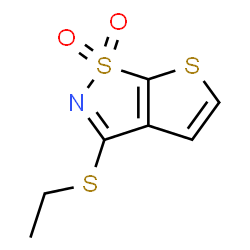 ChemSpider 2D Image | 3-(Ethylsulfanyl)thieno[3,2-d][1,2]thiazole 1,1-dioxide | C7H7NO2S3