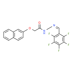 ChemSpider 2D Image | 2-(2-Naphthyloxy)-N'-[(Z)-(pentafluorophenyl)methylene]acetohydrazide | C19H11F5N2O2