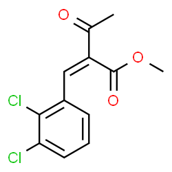 ChemSpider 2D Image | Methyl (2Z)-2-(2,3-dichlorobenzylidene)-3-oxobutanoate | C12H10Cl2O3