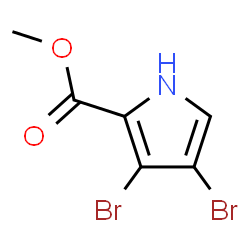 ChemSpider 2D Image | methyl 3,4-dibromo-1H-pyrrole-2-carboxyl | C6H5Br2NO2