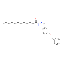 ChemSpider 2D Image | N'-{(Z)-[3-(Benzyloxy)phenyl]methylene}dodecanehydrazide | C26H36N2O2